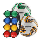 Champion voetbal of Jeu de boules set
